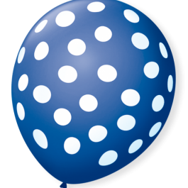 Balão Poá Nº10 Azul Cobalto/Branco