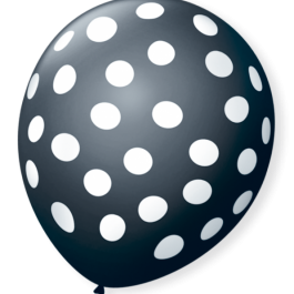 Balão Poá Nº10 Preto Ébano/Branco