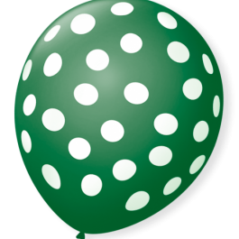 Balão Poá Nº10 Verde Folha/Branco