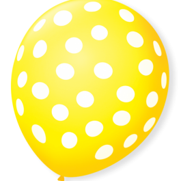 Balão Poá Nº10 Amarelo Citrino/Branco
