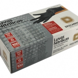 Luva Nitrílica Preta Descarpack G